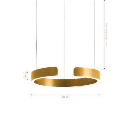 ไฟช่อ LED SL LIGHTING CIELO 55วัตต์ WARM WHITE/COOL WHITE/DAYLIGHT สีทองแชมเปญ 1 หัว ควบคุมการทำงานด้วยมือ_1