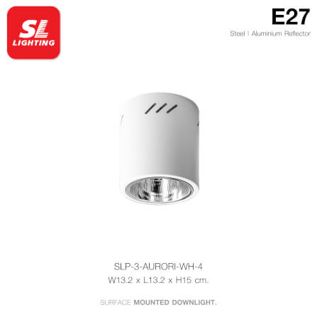 ดาวน์ไลท์ SL LIGHTING AURORI กลม 4 นิ้ว E27 สีขาว_1