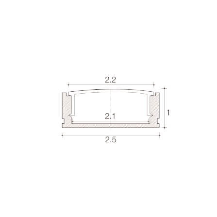 รางไฟเส้นอะลูมิเนียม SL LIGHTING 1207 2 เมตร สีเทา (แบบติดลอย)_1