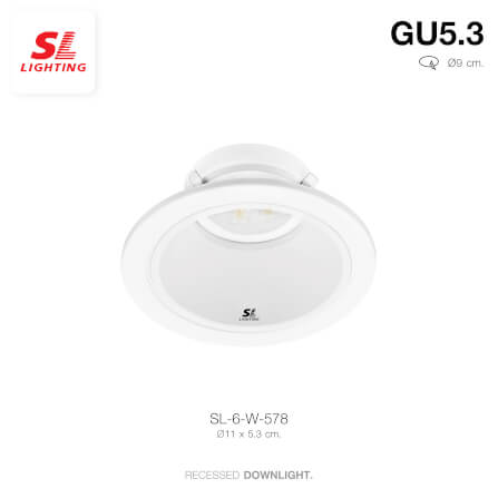 ดาวน์ไลท์ SL LIGHTING 578 ทรงกลม สีขาว_2