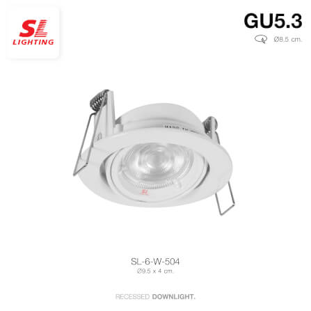 ดาวน์ไลท์ SL LIGHTING 504 ทรงกลม สีขาว_3
