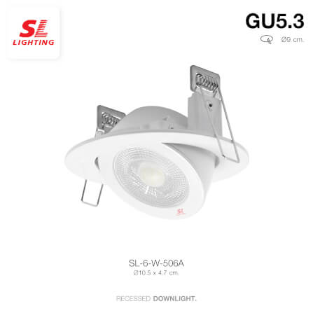 ดาวน์ไลท์ SL LIGHTING 506A ทรงกลม สีขาว_3
