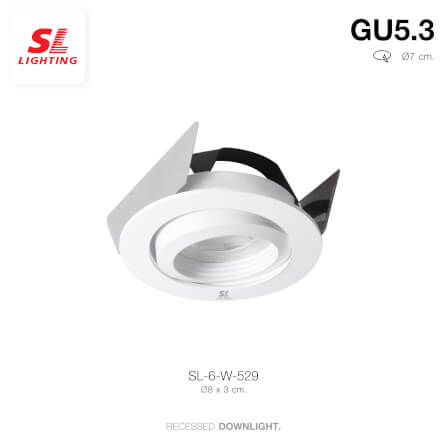 ดาวน์ไลท์ SL LIGHTING 529 ทรงกลม สีขาว_3