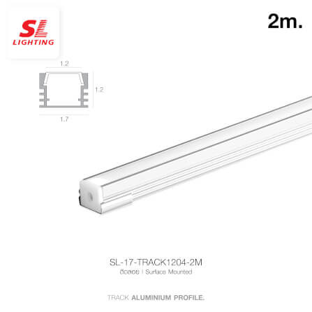 รางไฟเส้นอะลูมิเนียม SL LIGHTING 1204 2 เมตร สีเทา (แบบติดลอยหนา)_3