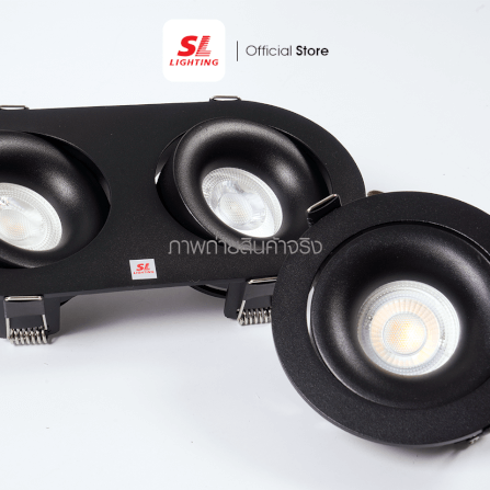 ดาวน์ไลท์ SL LIGHTING 588-2 สีดำ วงรี_4