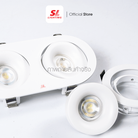 ดาวน์ไลท์ SL LIGHTING 588-2 สีขาว วงรี_4
