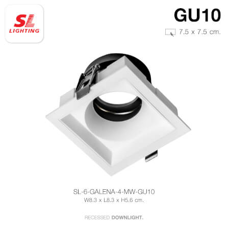 ดาวน์ไลท์ SL LIGHTING GALENA ทรงสี่เหลี่ยม สีขาว_5