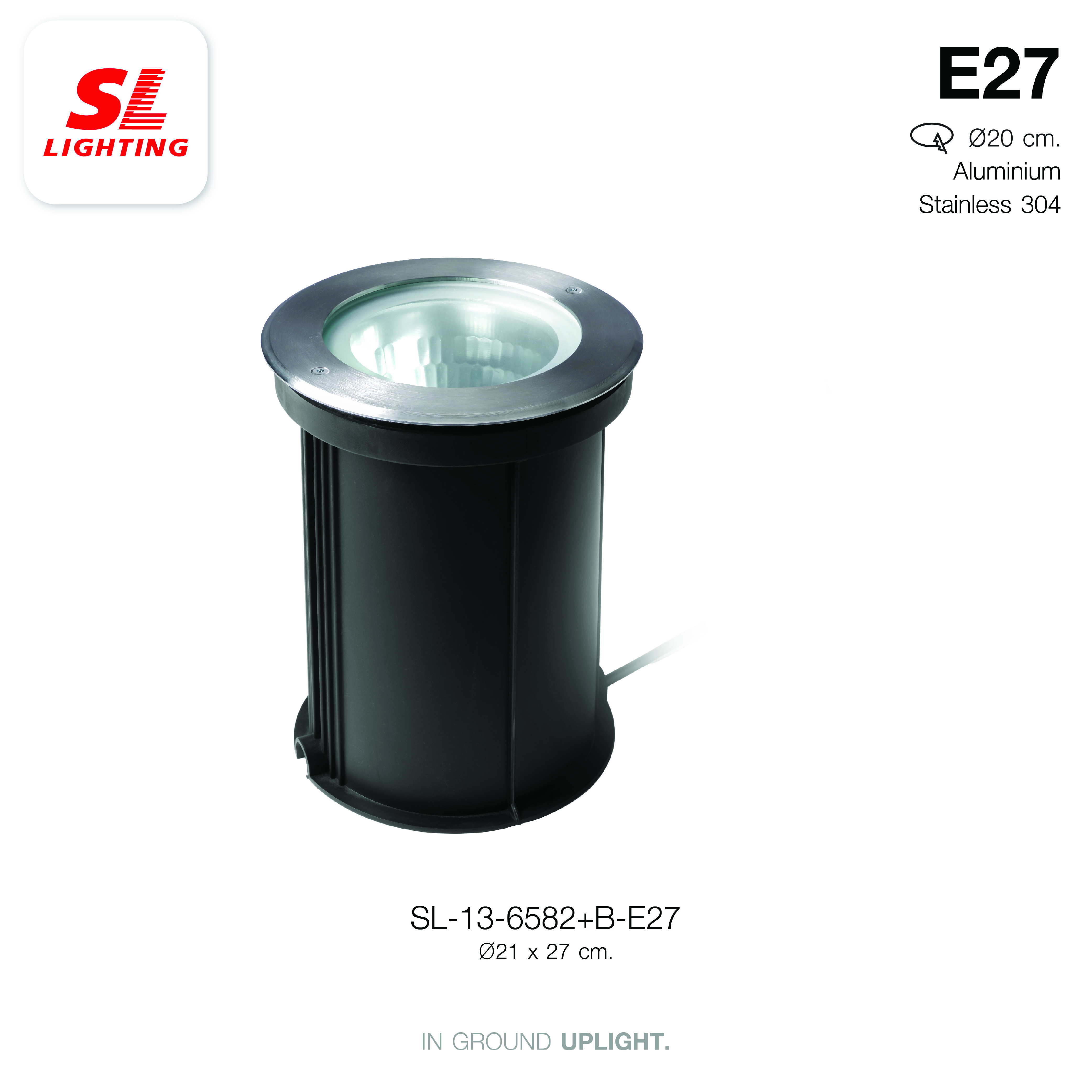 ไฟฝังพื้น SL LIGHTING 6582 E27 สีเงิน_6