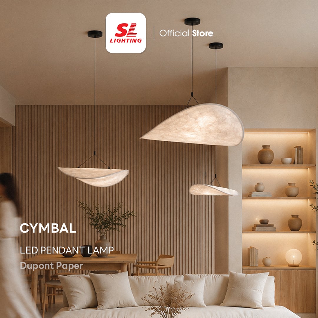 ไฟช่อ LED SL LIGHTING รุ่น CYMBAL 8 วัตต์ 40 ซม. WARM WHITE สีขาว_6