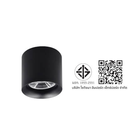 ดาวน์ไลท์ LED SL LIGHTING CYLIN กลม 3 วัตต์ WARM WHITE สีดำ 1 หัว_6
