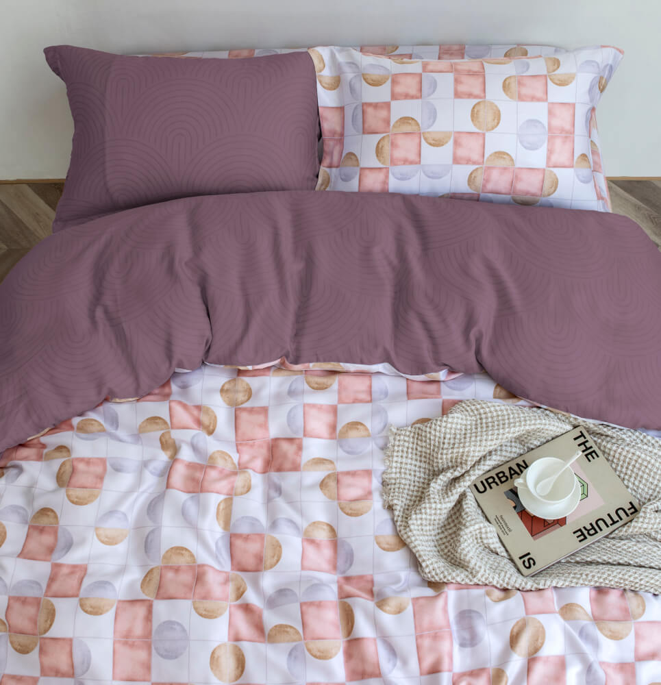 ชุดผ้าปูที่นอน 5 ฟุต 5 ชิ้น AKEMI รุ่น Ardent Prints 9557108250062 สี Artha (ไม่รวมผ้านวม)