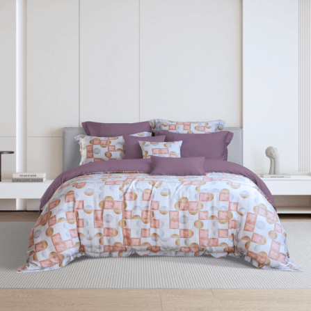 ชุดผ้าปูที่นอน 5 ฟุต 5 ชิ้น AKEMI รุ่น Ardent Prints 9557108250062 สี Artha (ไม่รวมผ้านวม)_1