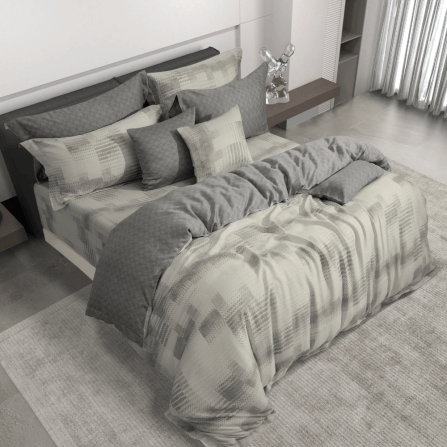 ชุดผ้าปูที่นอน 6 ฟุต 5 ชิ้น AKEMI รุ่น Ardent Prints 9557108673199 สี Waylon (ไม่รวมผ้านวม)_2