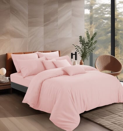 ปลอกผ้านวม คิงไซซ์ AKEMI รุ่น Colour Radiant 9557108579248 ขนาด 257 x 229 ซม. สี Ballet Pink_4