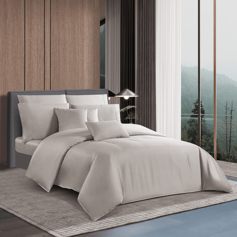 ชุดผ้าปูที่นอน 6 ฟุต 5 ชิ้น AKEMI รุ่น COLOUR RADIANT 9557108672352 สี FRENCH GREY (ไม่รวมผ้านวม)_2