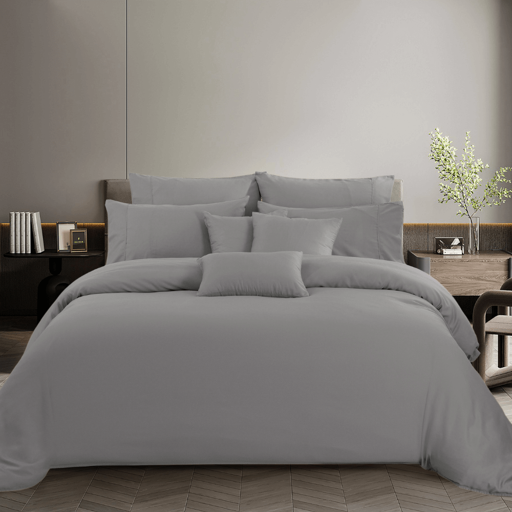 ชุดผ้าปูที่นอน 6 ฟุต 5 ชิ้น AKEMI รุ่น COLOUR RADIANT 9557108579316 สี SCALE GREY (ไม่รวมผ้านวม)_1