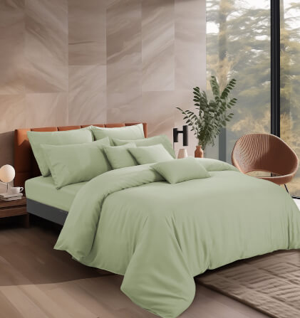 ปลอกผ้านวม คิงไซซ์ AKEMI รุ่น Colour Radiant 9557108579293 ขนาด 257 x 229 ซม. สี Willow Green_2