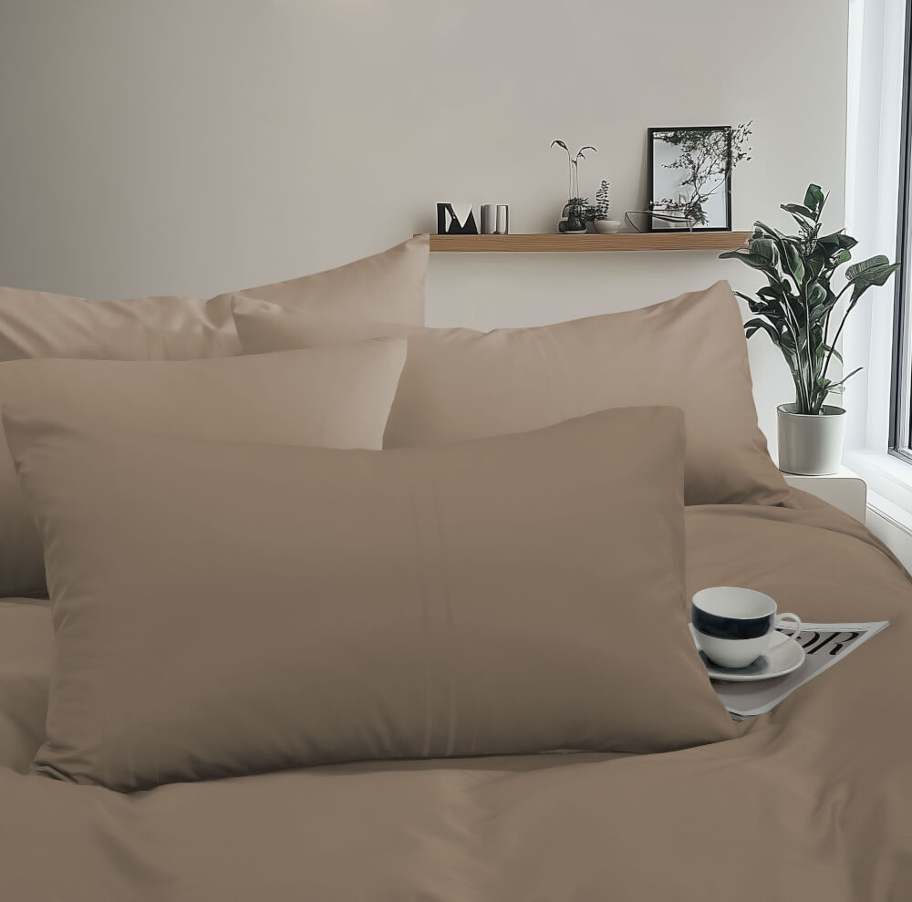 ชุดผ้าปูที่นอน 6 ฟุต 5 ชิ้น Ai by Akemi รุ่น ColourDream 9557108683679 สี Norax Soil Brown (ไม่รวมผ้านวม)