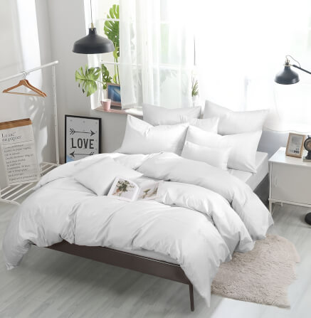 ชุดผ้าปูที่นอน 6 ฟุต 5 ชิ้น Ai by Akemi รุ่น ColourDream 9557108713512 สี Norax Anders Lucent White (ไม่รวมผ้านวม)_2