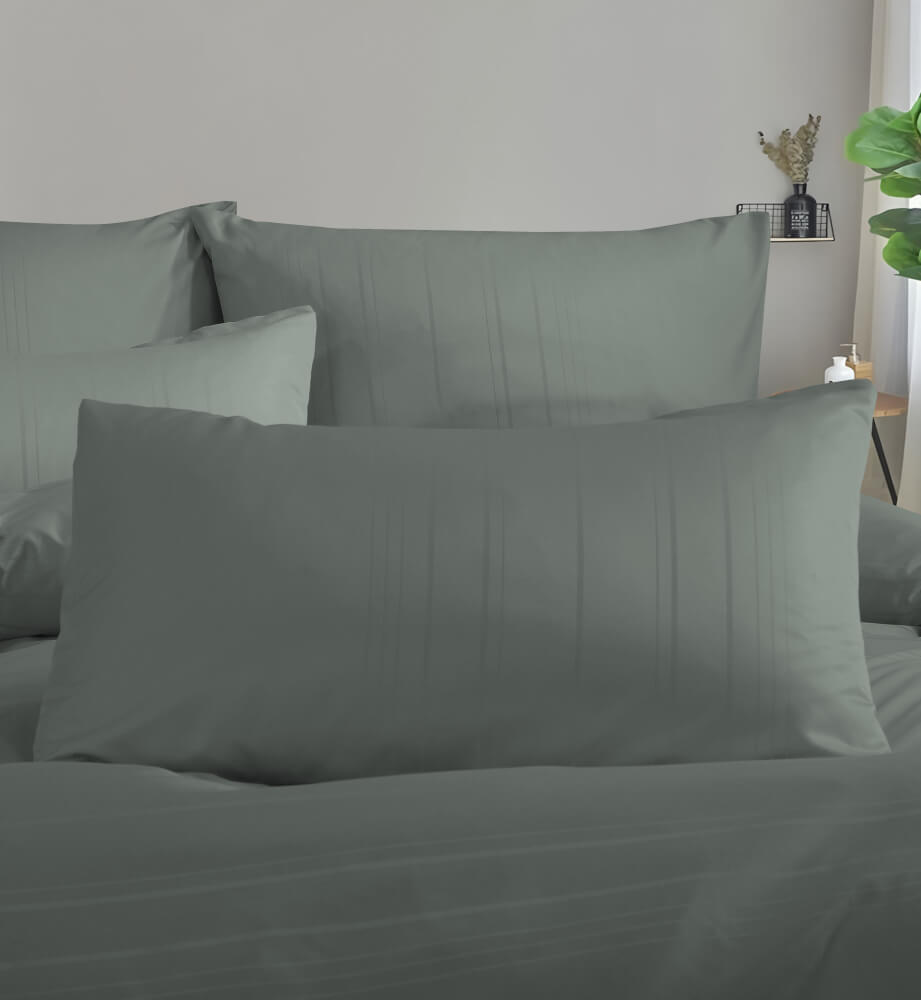 ชุดผ้าปูที่นอน 6 ฟุต 5 ชิ้น Ai by Akemi รุ่น ColourDream 9557108713635 สี Norax Anders Purtian Gray (ไม่รวมผ้านวม)