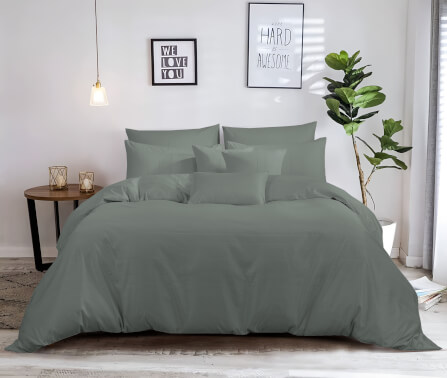 ชุดผ้าปูที่นอน 6 ฟุต 5 ชิ้น Ai by Akemi รุ่น ColourDream 9557108713635 สี Norax Anders Purtian Gray (ไม่รวมผ้านวม)_1