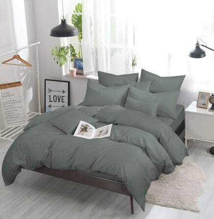 ชุดผ้าปูที่นอน 6 ฟุต 5 ชิ้น Ai by Akemi รุ่น ColourDream 9557108713635 สี Norax Anders Purtian Gray (ไม่รวมผ้านวม)_2