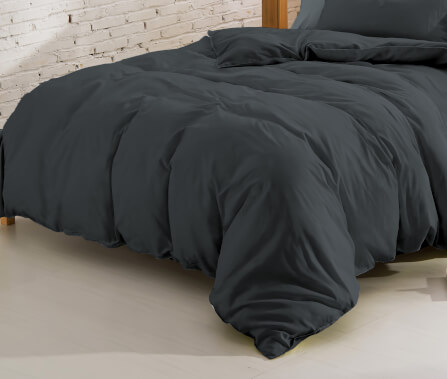 ชุดผ้าปูที่นอน 6 ฟุต 5 ชิ้น Ai by Akemi รุ่น ColourJoy 9557108636903 สี Ebony Grey (ไม่รวมผ้านวม)_4