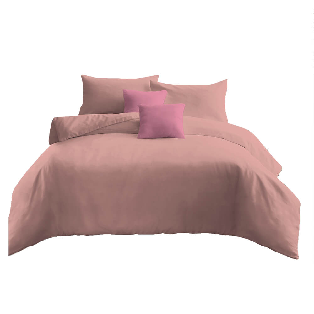 ชุดผ้าปูที่นอน พร้อมผ้านวม 6 ฟุต 6 ชิ้น Ai by AKEMI รุ่น ColourJoy 9557108636910 สี Hush Peachy