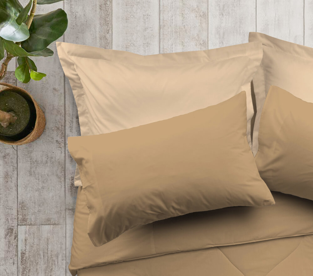 ชุดผ้าปูที่นอน 6 ฟุต 5 ชิ้น Ai by Akemi รุ่น ColourJoy 9557108636859 สี Caramel Cafe (ไม่รวมผ้านวม)