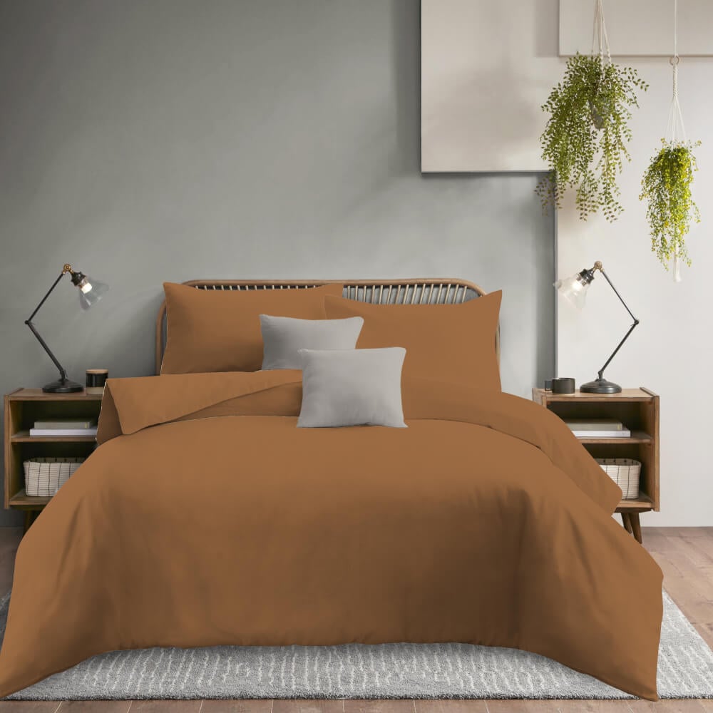 ชุดผ้าปูที่นอน 6 ฟุต 5 ชิ้น Ai by Akemi รุ่น ColourJoy 9557108685338 สี Groot Brown (ไม่รวมผ้านวม)