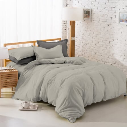 ชุดผ้าปูที่นอน 6 ฟุต 5 ชิ้น Ai by Akemi รุ่น ColourJoy 9557108685352 สี Koala Grey (ไม่รวมผ้านวม)_2