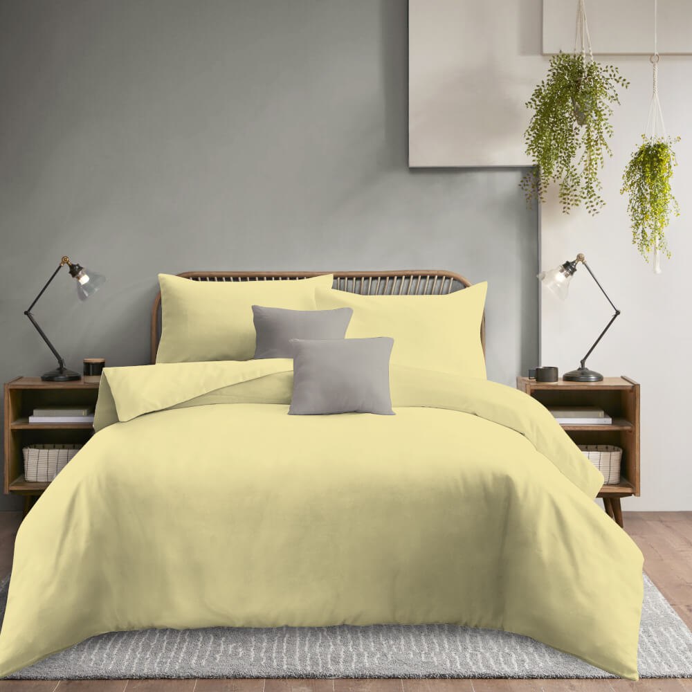 ชุดผ้าปูที่นอน 6 ฟุต 5 ชิ้น Ai by Akemi รุ่น ColourJoy 9557108685345 สี Valley Lemon (ไม่รวมผ้านวม)