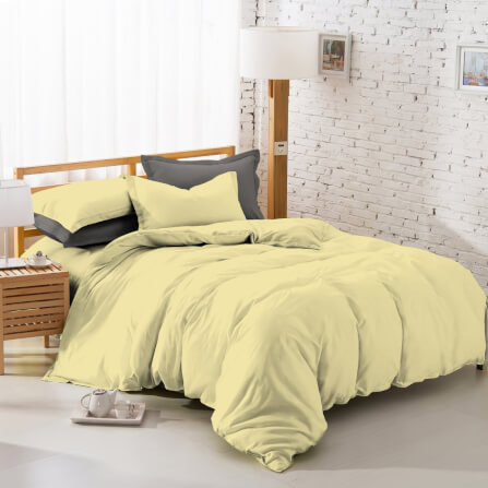 ชุดผ้าปูที่นอน 6 ฟุต 5 ชิ้น Ai by Akemi รุ่น ColourJoy 9557108685345 สี Valley Lemon (ไม่รวมผ้านวม)_2