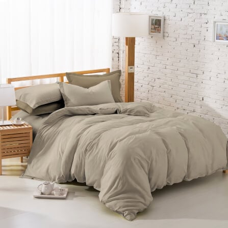 ชุดผ้าปูที่นอน 6 ฟุต 5 ชิ้น Ai by Akemi รุ่น ColourJoy 9557108491199 สี Beanie Cafe (ไม่รวมผ้านวม)_2