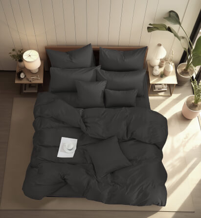 ชุดผ้าปูที่นอน 6 ฟุต 5 ชิ้น Ai by Akemi รุ่น ColourShine 9557108754720 สี Gull Gray (ไม่รวมผ้านวม)_4