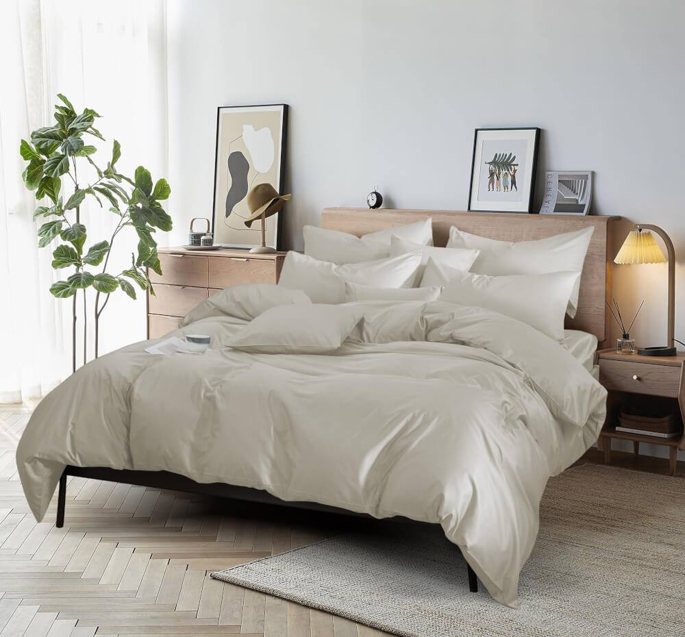 ชุดผ้าปูที่นอน 5 ฟุต 5 ชิ้น Ai by Akemi รุ่น ColourShine  9557108754591 สี Light Oak (ไม่รวมผ้านวม)