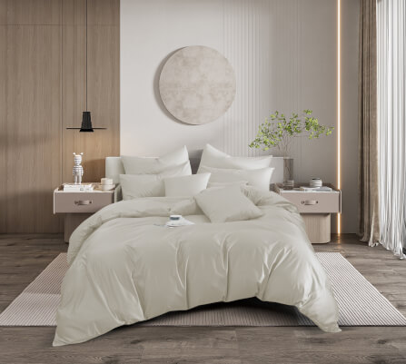 ชุดผ้าปูที่นอน 5 ฟุต 5 ชิ้น Ai by Akemi รุ่น ColourShine  9557108754591 สี Light Oak (ไม่รวมผ้านวม)_1