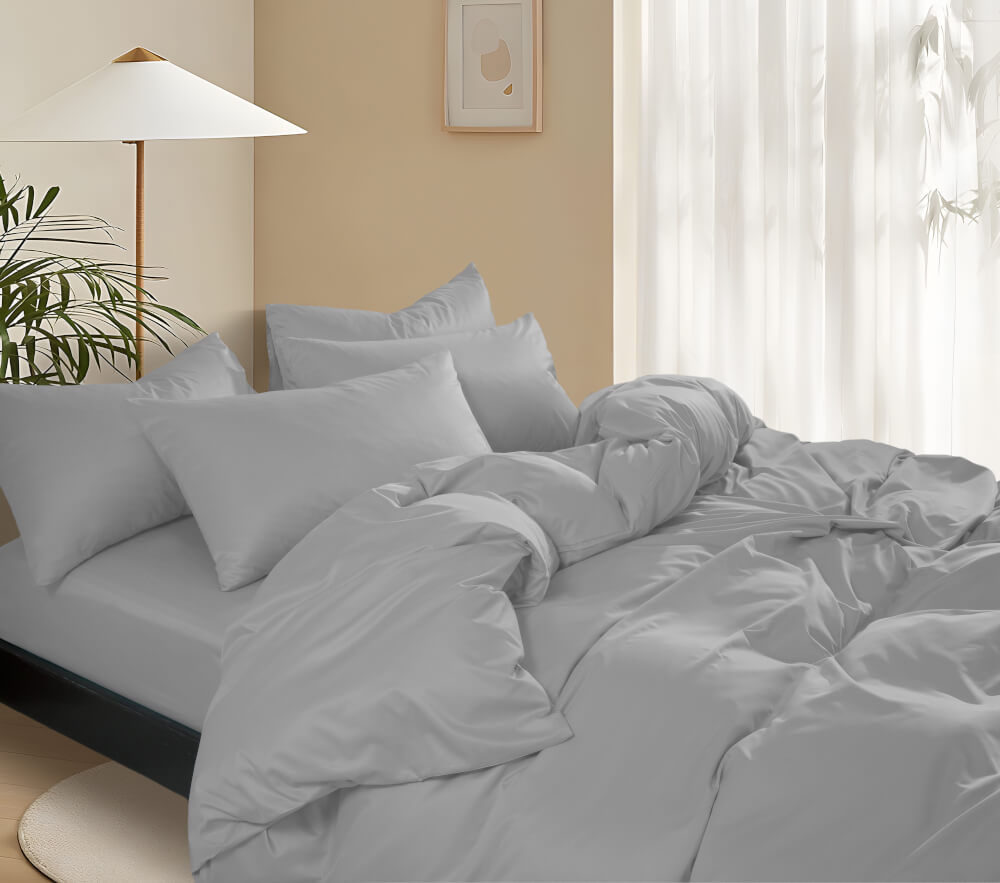 ชุดผ้าปูที่นอน 6 ฟุต 5 ชิ้น Ai by Akemi รุ่น ColourShine 9557108528901 สี Oregon Grey (ไม่รวมผ้านวม)