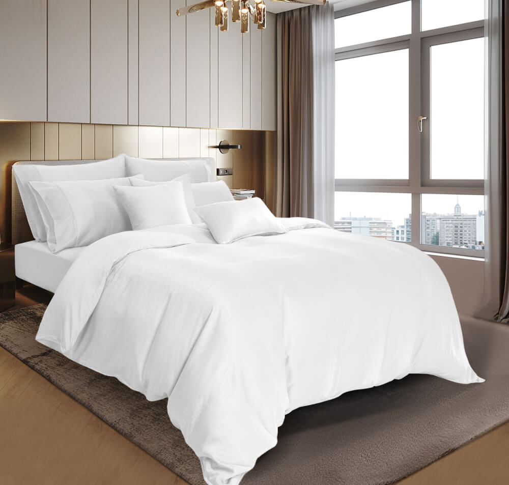 ชุดผ้าปูที่นอน 6 ฟุต 5 ชิ้น AKEMI รุ่น EARNEST DOBBY 9557108453043 สี BARKLEY OFF WHITE (ไม่รวมผ้านวม)_2