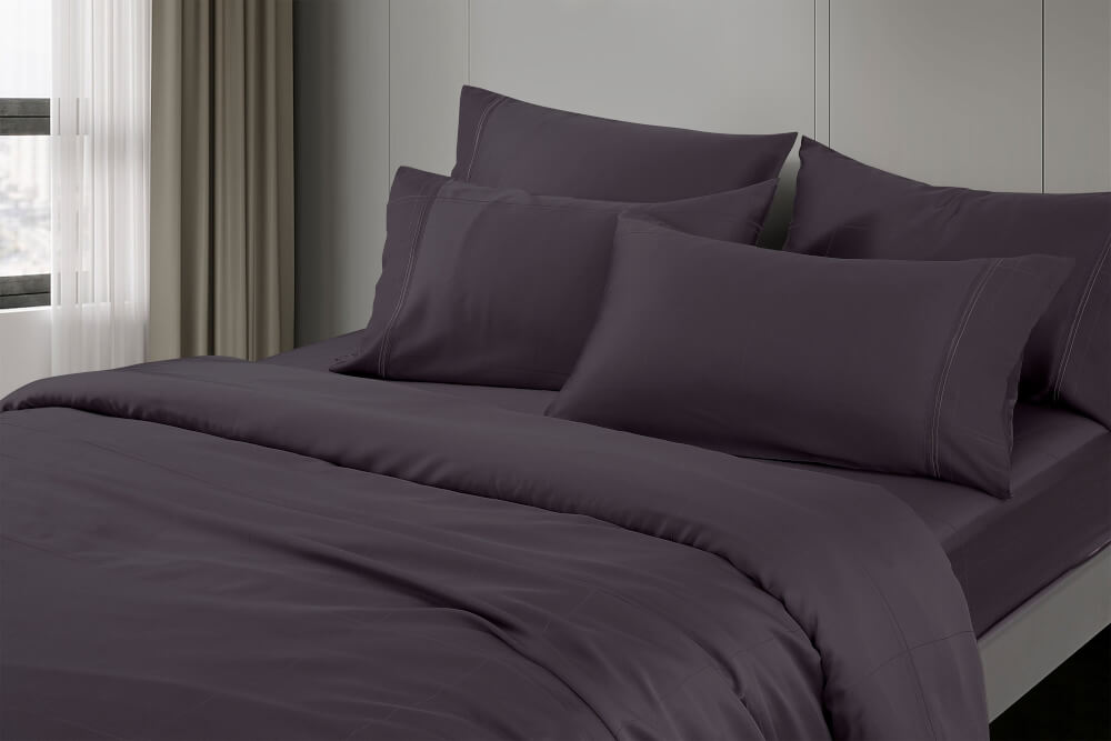 ชุดผ้าปูที่นอน 6 ฟุต 5 ชิ้น AKEMI รุ่น EARNEST DOBBY 9557108482388  สี BAYU GREY (ไม่รวมผ้านวม)_2