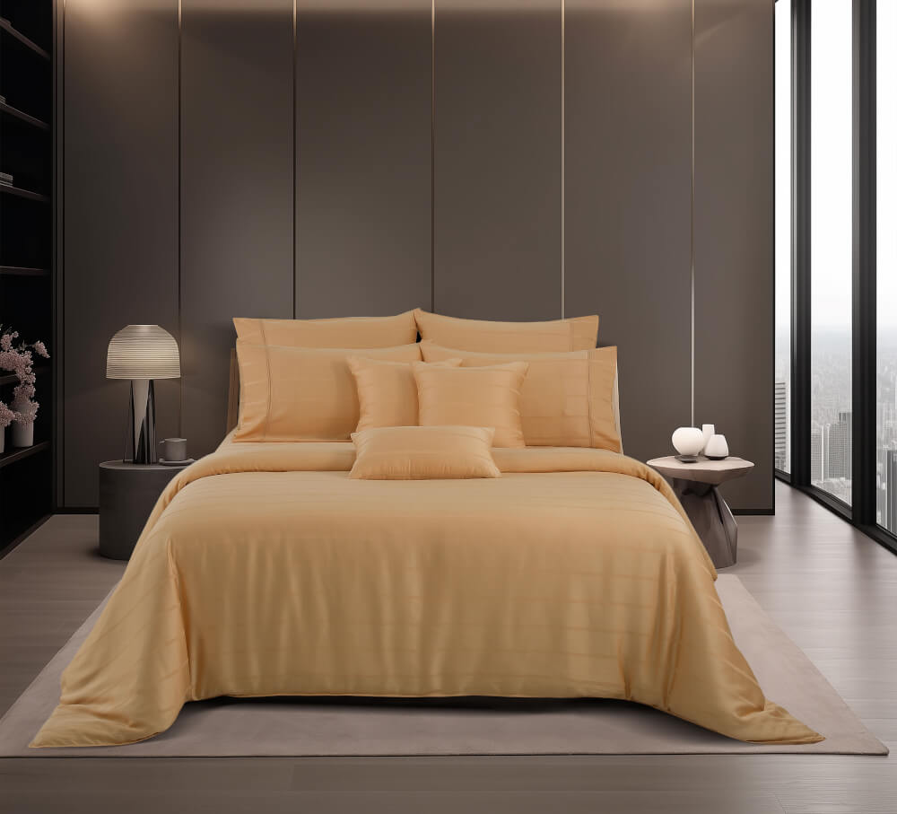 ชุดผ้าปูที่นอน 6 ฟุต 5 ชิ้น AKEMI รุ่น EARNEST DOBBY 9557108543195 สี Nova Glow Sand (ไม่รวมผ้านวม)_1