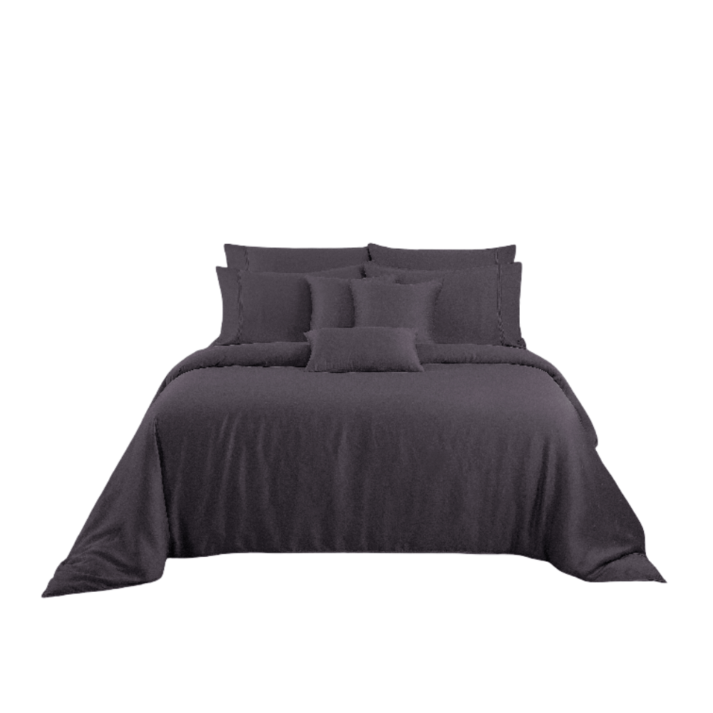 ชุดผ้าปูที่นอน 6 ฟุต 5 ชิ้น AKEMI รุ่น EARNEST DOBBY 9557108543300 สี Stellar Grey (ไม่รวมผ้านวม)_0