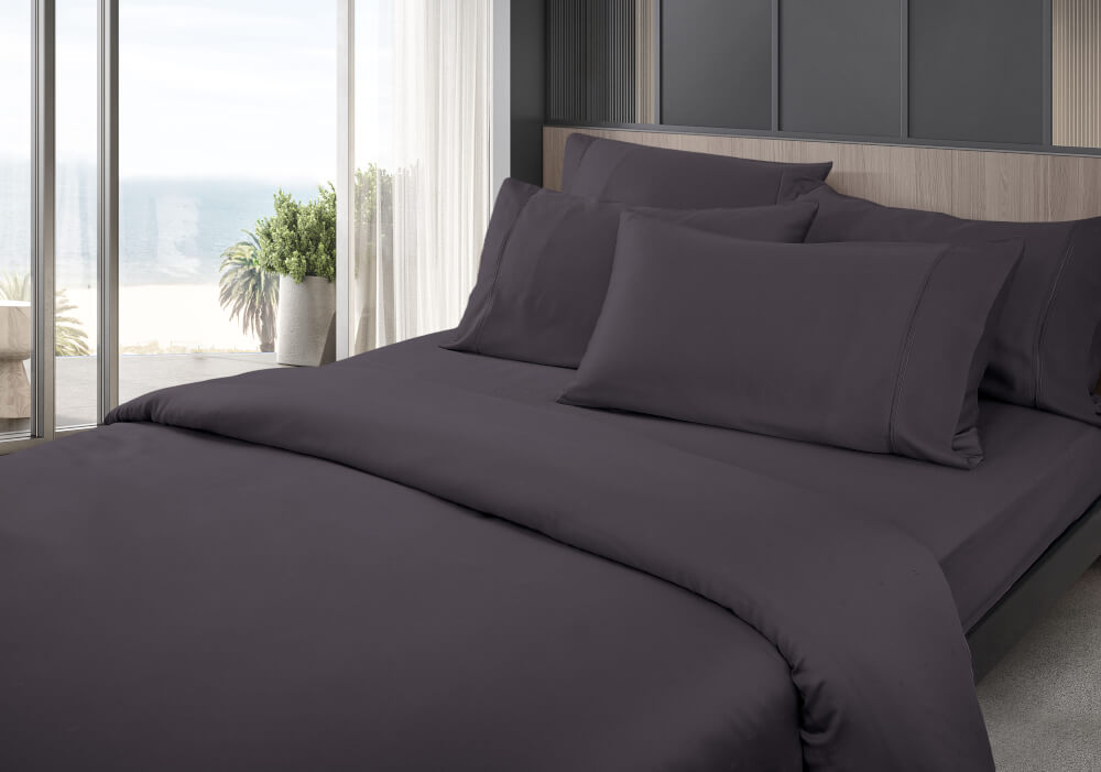 ชุดผ้าปูที่นอน 6 ฟุต 5 ชิ้น AKEMI รุ่น EARNEST DOBBY 9557108543300 สี Stellar Grey (ไม่รวมผ้านวม)_3