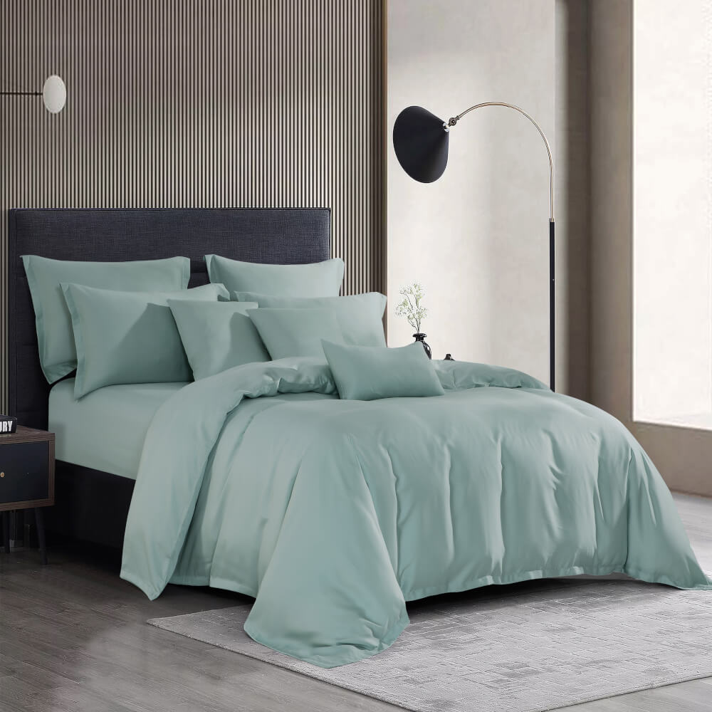 ชุดผ้าปูที่นอน 6 ฟุต 5 ชิ้น AKEMI รุ่น Gladice Solid 9557108483446 สี Jade Green (ไม่รวมผ้านวม)