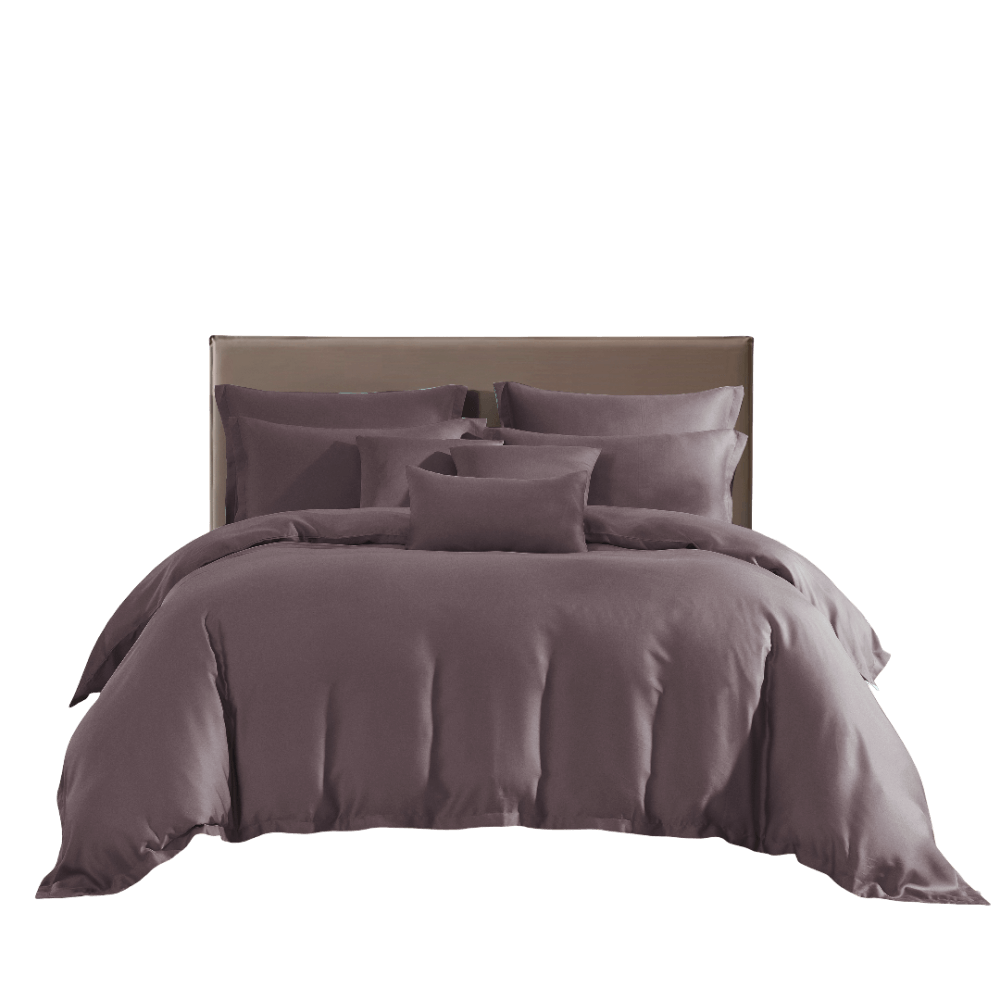 ปลอกผ้านวม คิงไซซ์ AKEMI รุ่น Gladice Solid 9557108483187 ขนาด 257 x 229 ซม. สี Velvet Choco