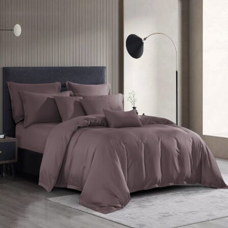 ปลอกผ้านวม คิงไซซ์ AKEMI รุ่น Gladice Solid 9557108483187 ขนาด 257 x 229 ซม. สี Velvet Choco_2