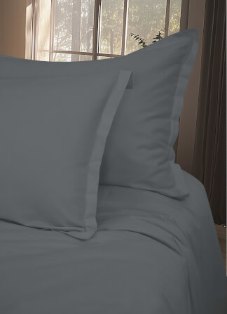 ชุดผ้าปูที่นอน 6 ฟุต 5 ชิ้น AKEMI รุ่น Gladice Solid 9557108653054 สี Conroy Grey (ไม่รวมผ้านวม)_4