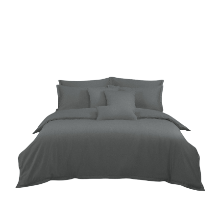 ปลอกผ้านวม คิงไซซ์ AKEMI รุ่น Gladice Solid 9557108653078 ขนาด 257 x 229 ซม. สี Conroy Grey_0