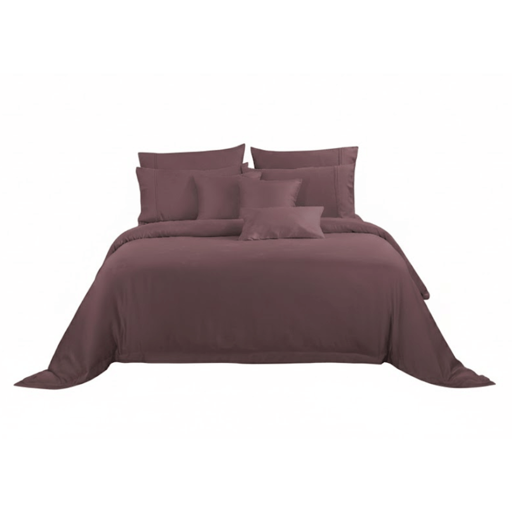 ชุดผ้าปูที่นอน 6 ฟุต 5 ชิ้น AKEMI รุ่น Accord Dobby 9557108113961 สี Gingko Opera Wine (ไม่รวมผ้านวม)_0