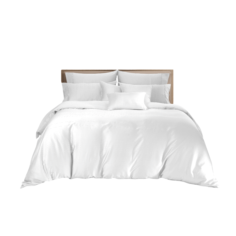 ชุดผ้าปูที่นอน 6 ฟุต 5 ชิ้น AKEMI รุ่น EARNEST DOBBY 9557108453043 สี BARKLEY OFF WHITE (ไม่รวมผ้านวม)_1